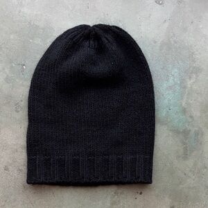 Rick Owens Black Knit Beanie